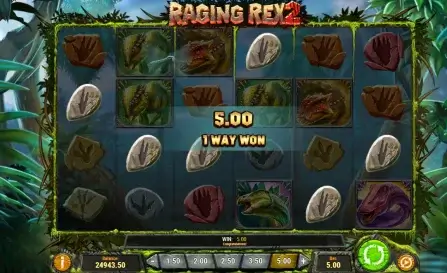 Raging Rex 2 slot machine with free spins